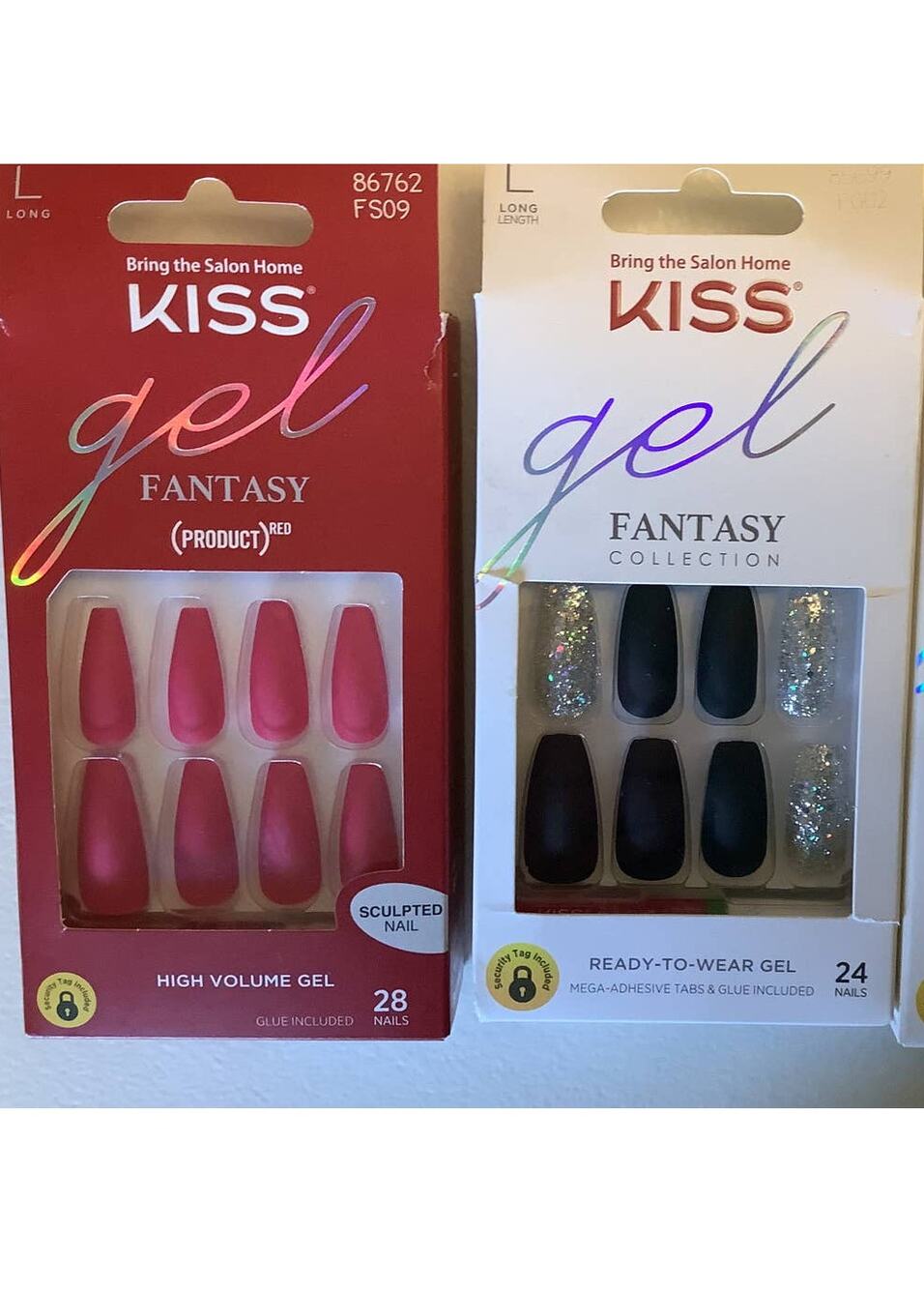 Kiss Gel Fantasy Nails 2 Packs Long Sculpted